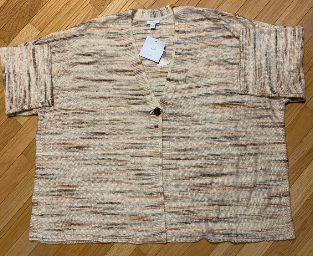 Pure Jill J.Jill Striped Knit Cardigan Sweater Women's 3X New with tags